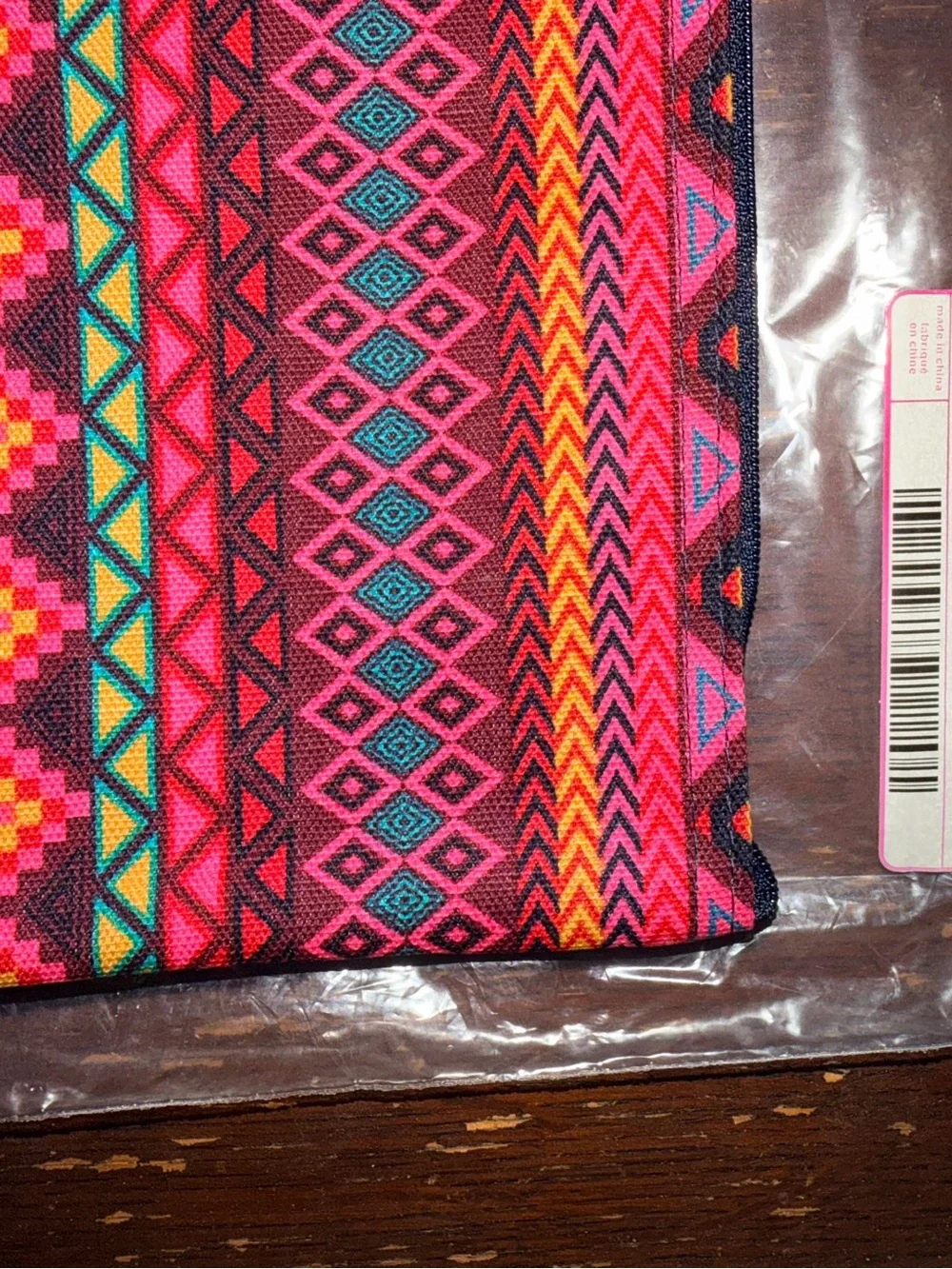 Thirty-one Multicolor Tribal Sierra Stripe Zipper Pouch - Pink, Blue, Orange